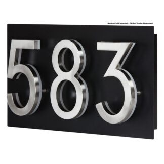 PRO-DF AL69003 7"x13" Small Plaque for LED Backlit House Numbers (1-3 Digits) - Black