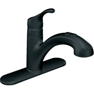 Moen CA87316BL Renzo One-Handle Low Arc Pullout Kitchen Faucet - Matte Black