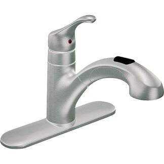 Moen CA87316SRS Renzo One-Handle Low Arc Pullout Kitchen Faucet - Spot Resistant Stainless Steel