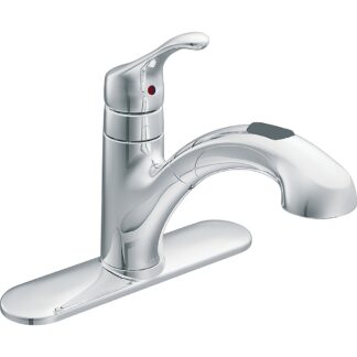 Moen CA87316C Renzo One-Handle Low Arc Pullout Kitchen Faucet - Chrome