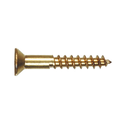 Hillman 126615 #2 x 3/8" Brass Flat Head Wood Screw - 12PK