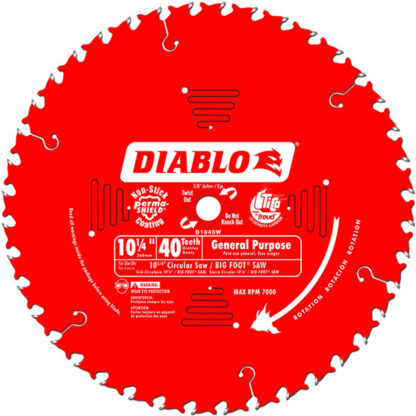 Freud D1040W 10-1/4" x 40TPI General Purpose Saw Blade