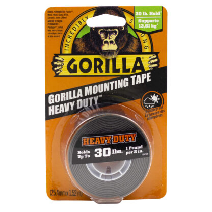 Gorilla Glue 6155002 Heavy-Duty Double-Sided Mounting Tape - Black