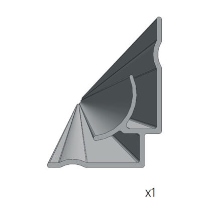 Zitta MU0084HACK Aluminum Kit for Corner Installation - Black