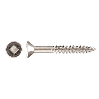 Paulin Zinc Plated Square Socket Flat Head Wood Screws, #8, 100 Pack - 3"