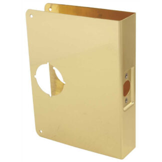 Don-Jo 55-CW-PB 6-1/2" x 9" Extended Backset Door Wrap - Polished Brass