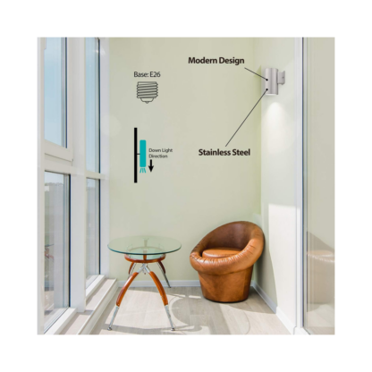 EGLO 90119A Ascoli Wall Light - Stainless Steel