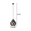 EGLO 49255A 12.25" Carlton 1 1 Light Pendant Ceiling Light - Black & Silver