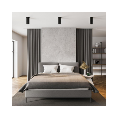 EGLO 62559A 3.94" Tortoreto 1 Light Tubular Flush Mount Ceiling Light - Matte Black