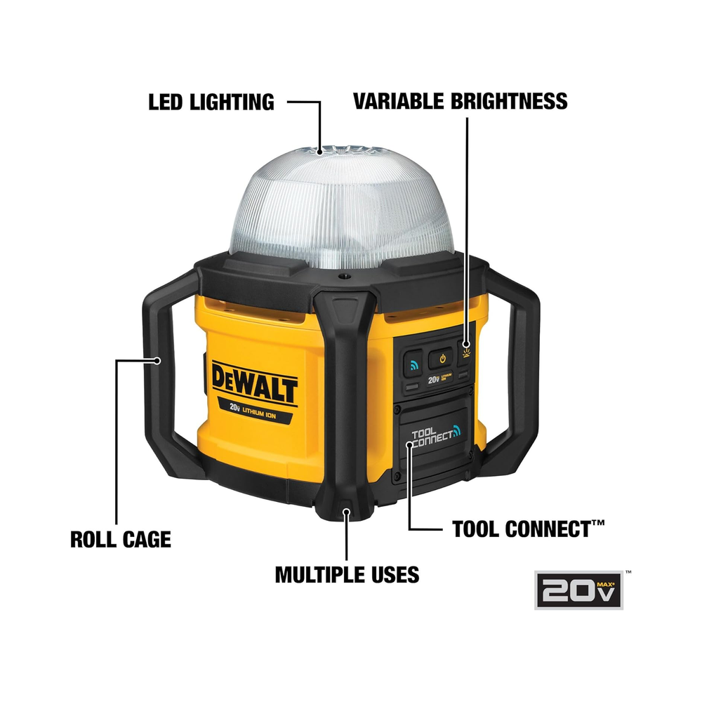 thumbnail image 2 of Portable LED Worklight For Dewalt 20V Max Battery - 18 LED Flood Light - Tool Only 2 of 6