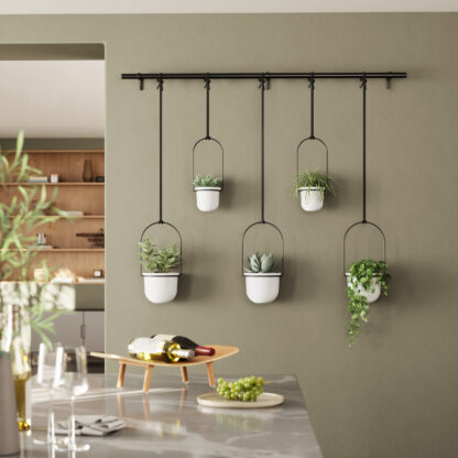 Umbra 1018086-660 Triflora Hanging Planter, Set of 5 - White