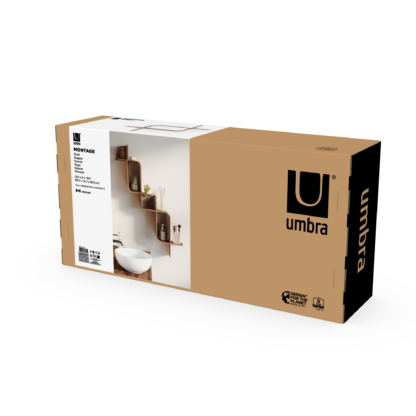 Umbra 1017571-1055 Montage Wall Shelf - Light Walnut