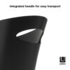 Umbra 082610-040 7.5l Skinny Trash Can - Black