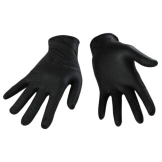 Wipeco DN106-XXL Disposable Nitrile Gloves, XXL 100 Pack - Black