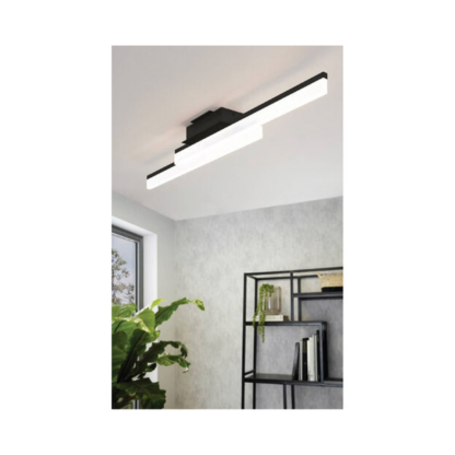 EGLO 204055A 34.65" Palmital 1 LED Flush Mount Ceiling Light - Matte Black