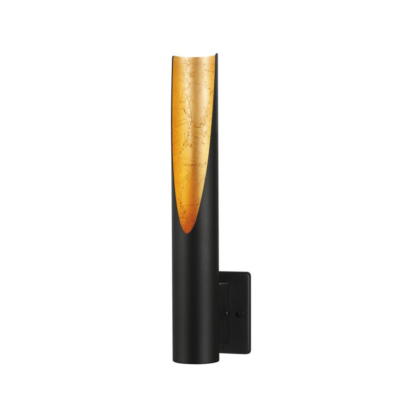 EGLO 204026A 4.29" Barbotto LED ADA Armed Sconce Wall Light - Matte Black/Gold