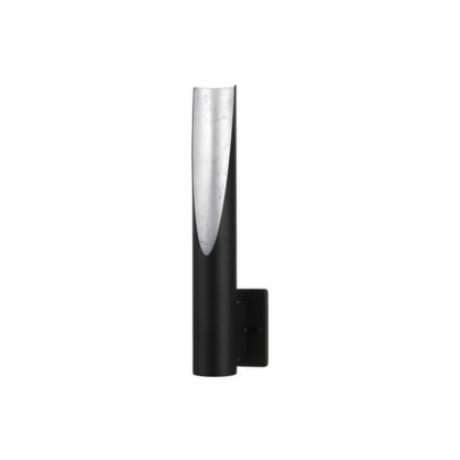 EGLO 204028A 4.29" Barbotto LED ADA Armed Sconce Wall Light - Matte Black/Silver