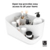 Umbra 1016977-910 Glam Cosmetic Organizer - White/Gray
