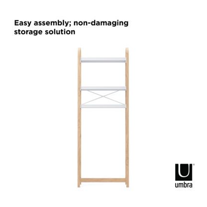 Umbra 1016856-668 Bellwood Over the Toilet Shelf - White & Natural
