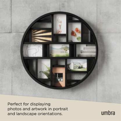 Umbra 311120-040 4"x6" Luna Picture Frame Photo Display - Black