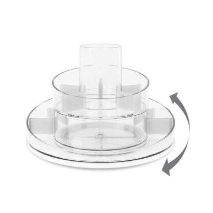 Umbra 1016325-165 Cascada Rotating Cosmetics Organizer - Clear