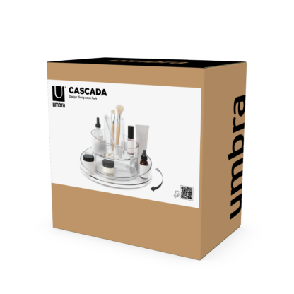 Umbra 1016325-165 Cascada Rotating Cosmetics Organizer - Clear