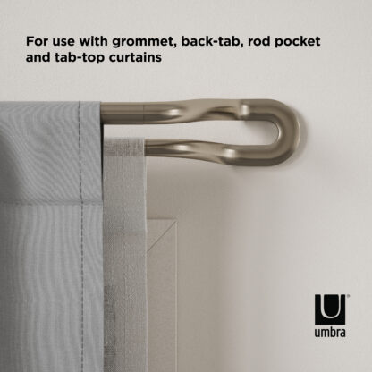 Umbra 1017290-1001 Midnight Expandable Double Blackout Curtain Rod