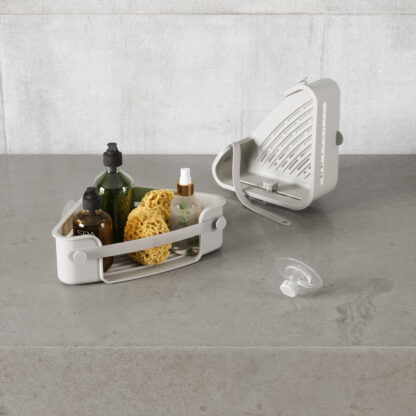 Umbra 1021299-918 Flex Adhesive Corner Bin - Grey
