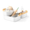 Umbra 1019942-668 Bellwood Stackable Bins - White/Natural