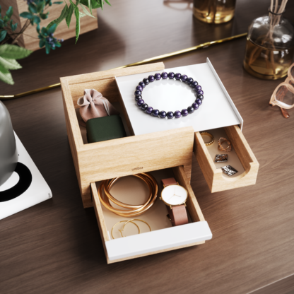 Umbra 1005314-390 Mini Stowit Jewelry Box - Natural