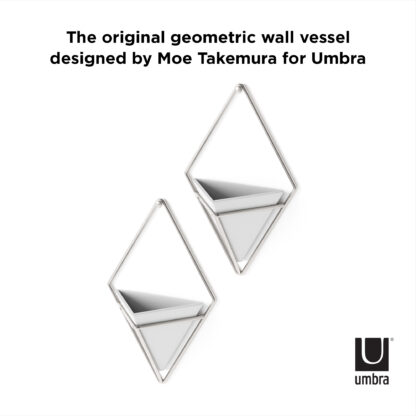 Umbra 470753-670 Trigg Wall Display (Set of 2) - White/Nickel