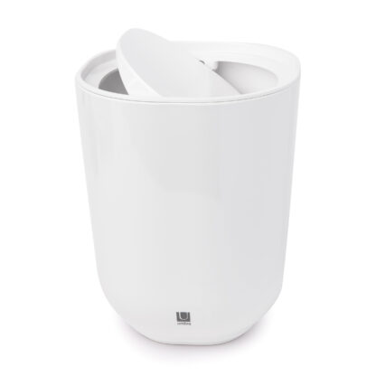 Umbra 023840-660 6.6l Step Trash Can with Lid - White