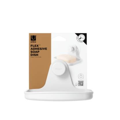 Umbra 1021301-660 Flex Adhesive Soap Dish - White