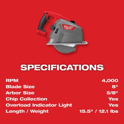 Milwaukee 2982-20 M18 Fuel 8" Metal Cutting Circular Saw
