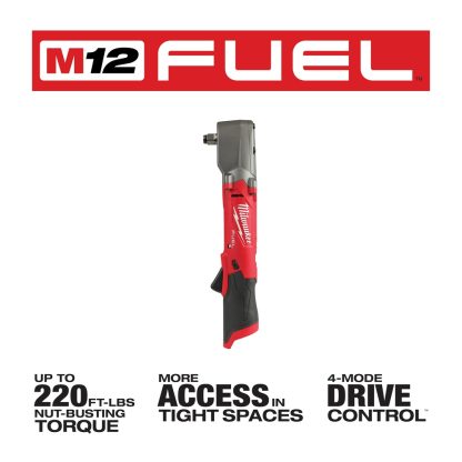 Milwaukee 2565-20 1/2" M12 Fuel Right Angle Impact Wrench - Tool Only