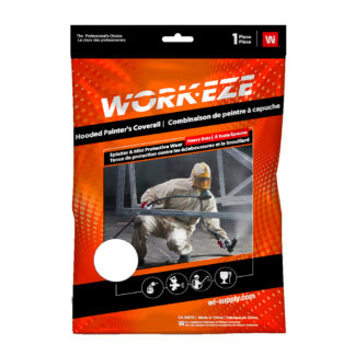 Wi-Supply CMP50127W-M Work-Eze Hooded Coveralls with Elastic Wrist & Ankle, Medium - White