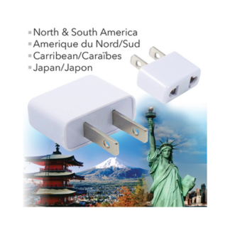 Flat-Pin Foreign Plug Adaptor - North & South America EL-546