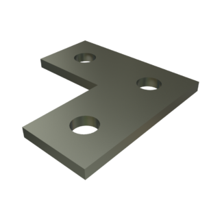 Sasco S119P-HG 3 Hole Flat L Plate - Hot Dip Galvanized