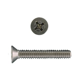 Paulin 848-377 #10-32 X 3/4" Flat Phillips Hd Machine Screws 18.8 Stainless Steel