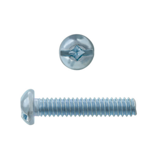 Paulin 1741-098 #6-32 X 2" Round Square/Slot Hd Machine Screws Zinc 100Pcs