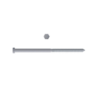 Paulin B854-513 3/8" X 8" Hex Lag Bolts Steel Galvanized - 50PC