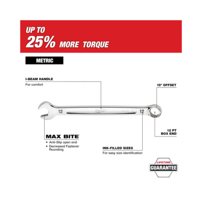 Milwaukee 48-22-9483 Metric Combination Wrench Set with PACKOUT Compact Organizer - 15PC