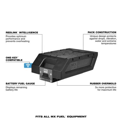 Milwaukee MXFXC406 MX Fuel Redlithium Battery - Black