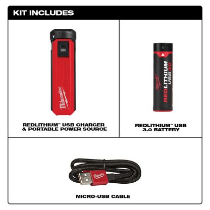 Milwaukee 48-59-2013 Redlithium USB Charger & Portable Power Source Kit