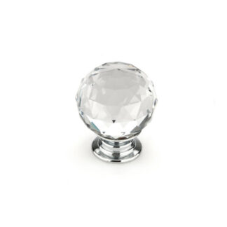Richelieu BP87373014011 30mm 8737 Eclectic Crystal Knob - Clear/Crystal & Chrome
