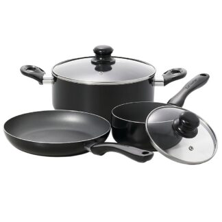Starfrit 033059-002 The Rock Cookware Set, Aluminum, 5-Piece