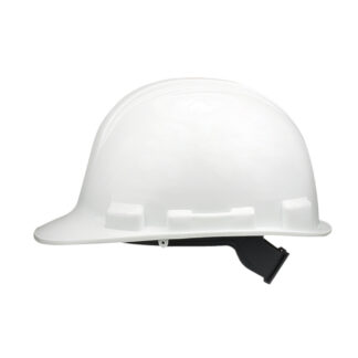 Safety Works SWX00344 Class E 4-Point Textile Suspension HDPE Shell Hard Hat - White
