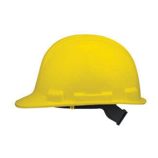 Safety Works SWX00345-01 Class E 4-Point Textile Suspension HDPE Shell Hard Hat - Yellow