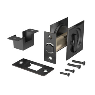 Onward 17SORB42R 2.45" Square Steel Privacy Pocket Door Pull - Oil-Rubbed Bronze