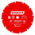 Diablo D1260X Circular Saw Blade, 12 in Dia, 1 in Arbor, 60-Teeth, Carbide Cutting Edge